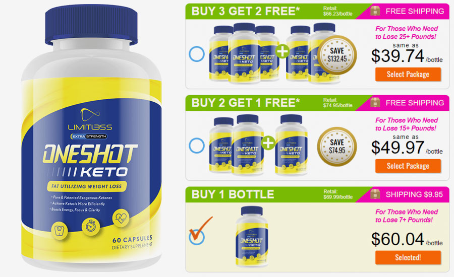 one shot keto price